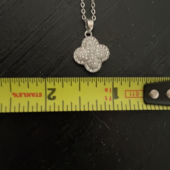 Nikola Valenti White Gold Plated
Pave Clover Necklace - Picture 3 of 5